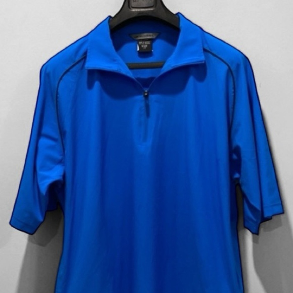 Level Wear Blue zip Long Sleeve Pullover Size large with Pockets - Picture 2 of 14